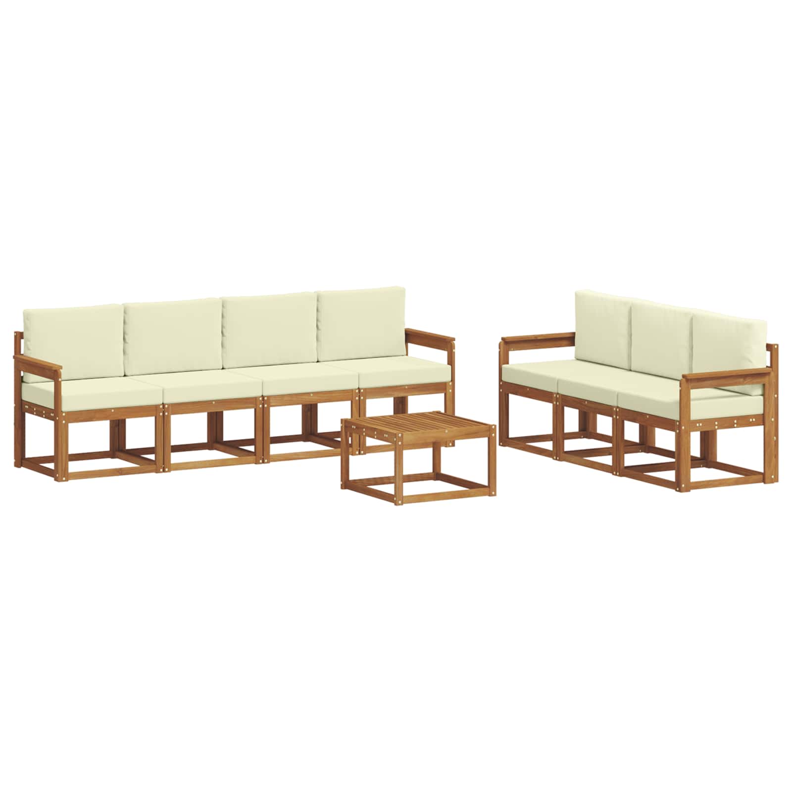 Set vanjskih sofa s jastukom 8 pcs Prirodna i krem
