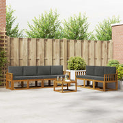 Set vanjskih sofa 8 kom. Prirodna i antracit
