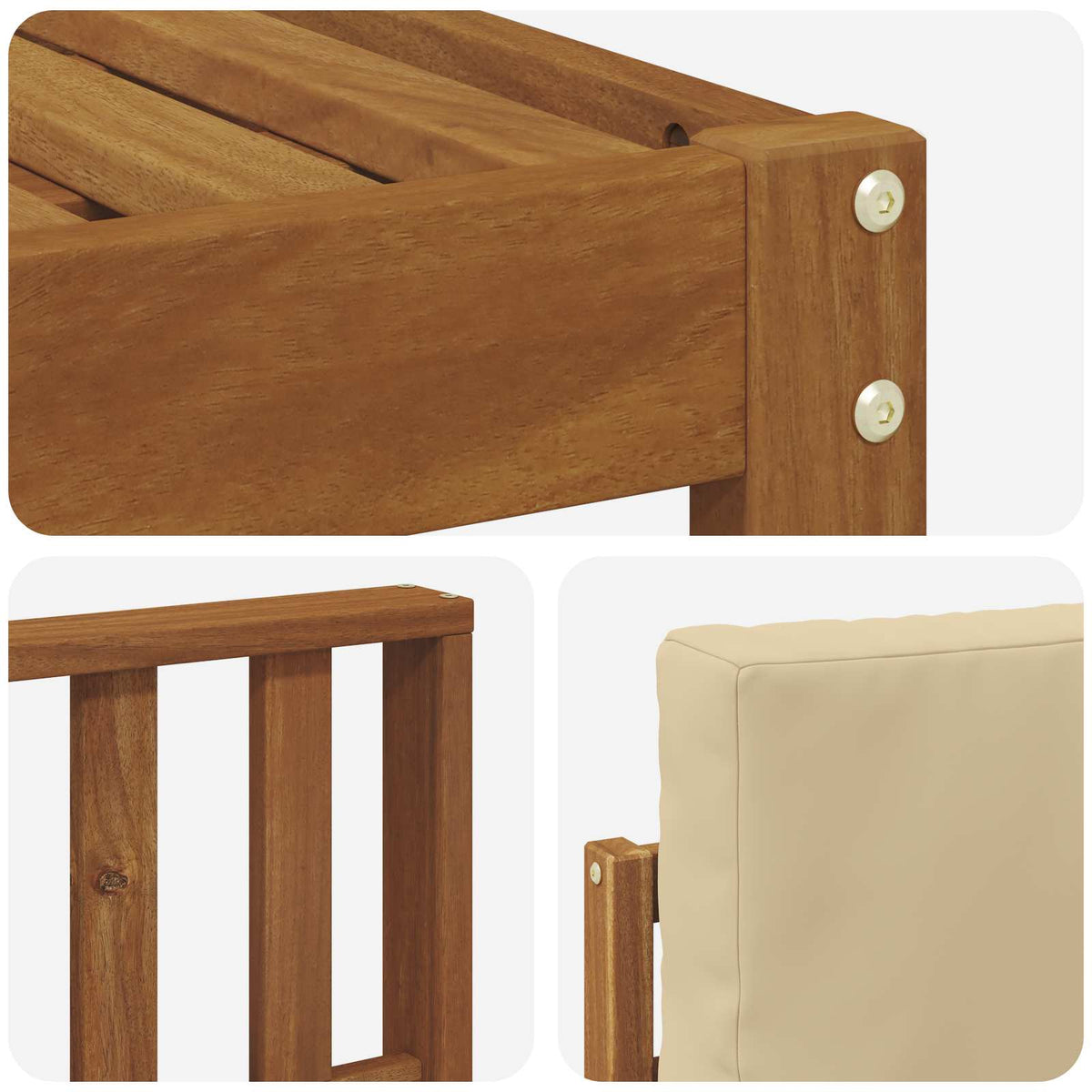 Set vanjskih sofa 8 kom. Prirodna i bež