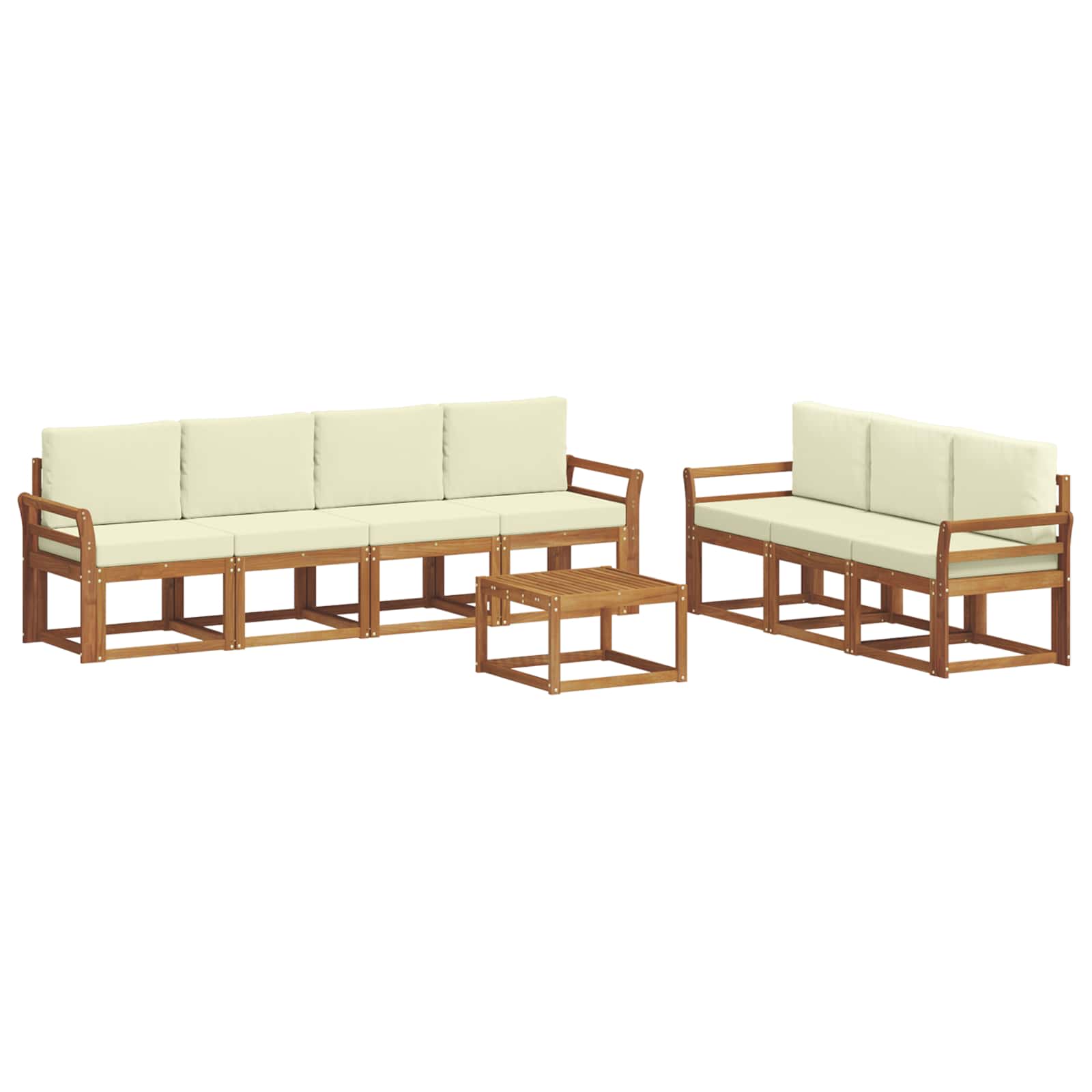 Set vanjskih sofa s jastukom 8 pcs Prirodna i krem