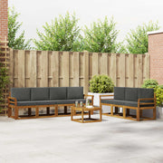 Set vanjskih sofa 8 kom. Prirodna i antracit
