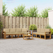 Set vanjskih sofa 8 kom. Prirodna i bež