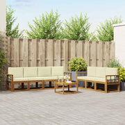 Set vanjskih sofa 8 kom. Prirodna i krem