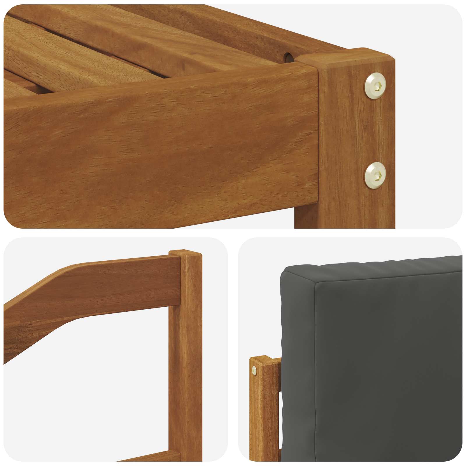 Set vanjskih sofa 8 kom. Prirodna i antracit