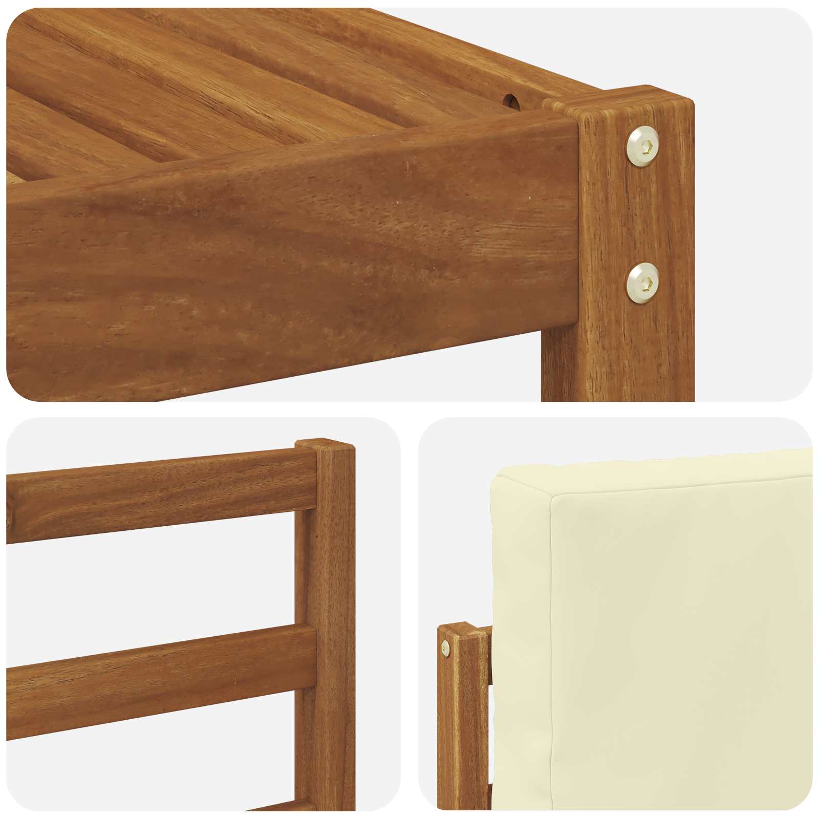 Set vanjskih sofa s jastukom 8 pcs Prirodna i krem