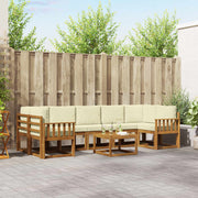 Set vanjskih sofa 8 kom. Prirodna i krem
