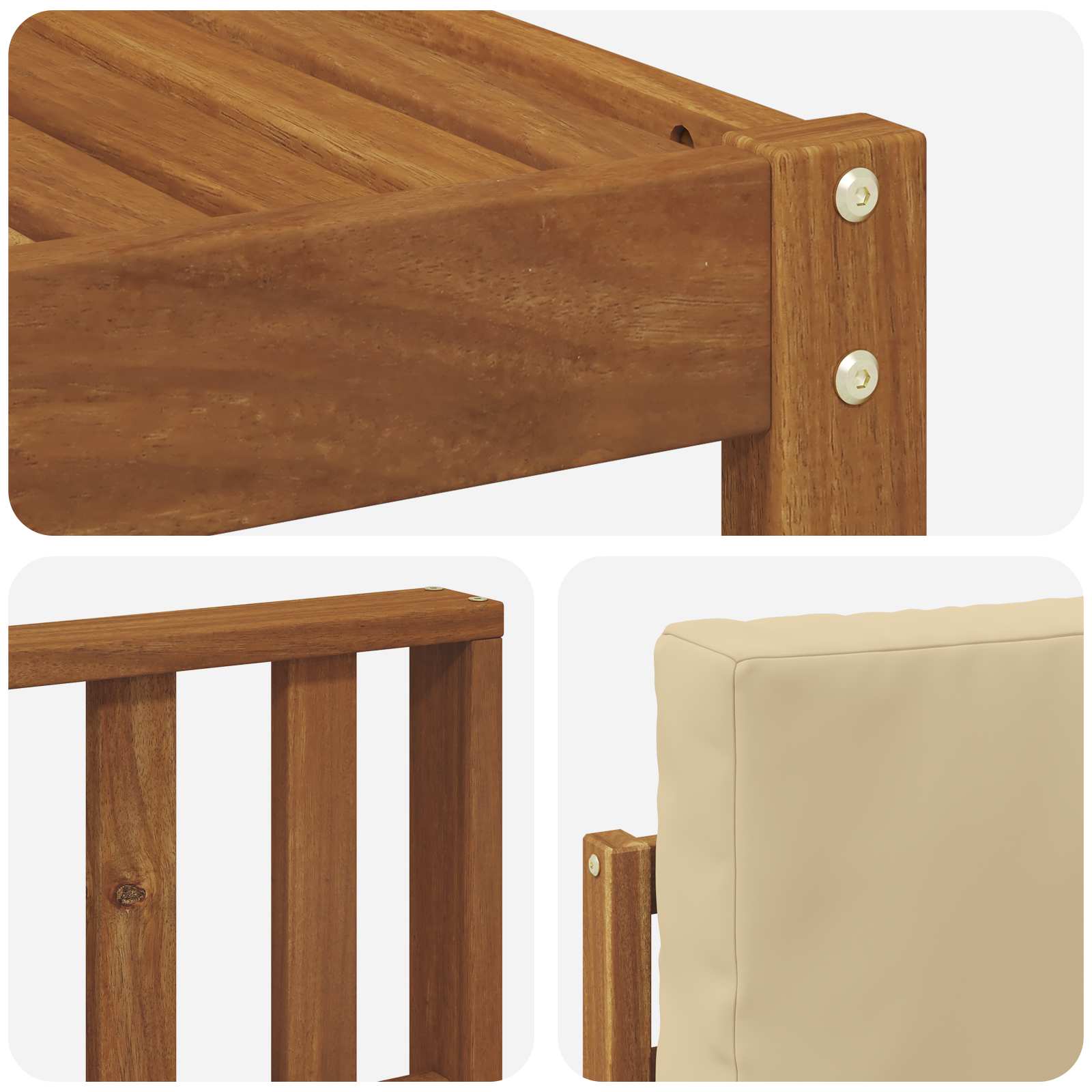 Set vanjskih sofa s jastukom 8 pcs Prirodna i bež