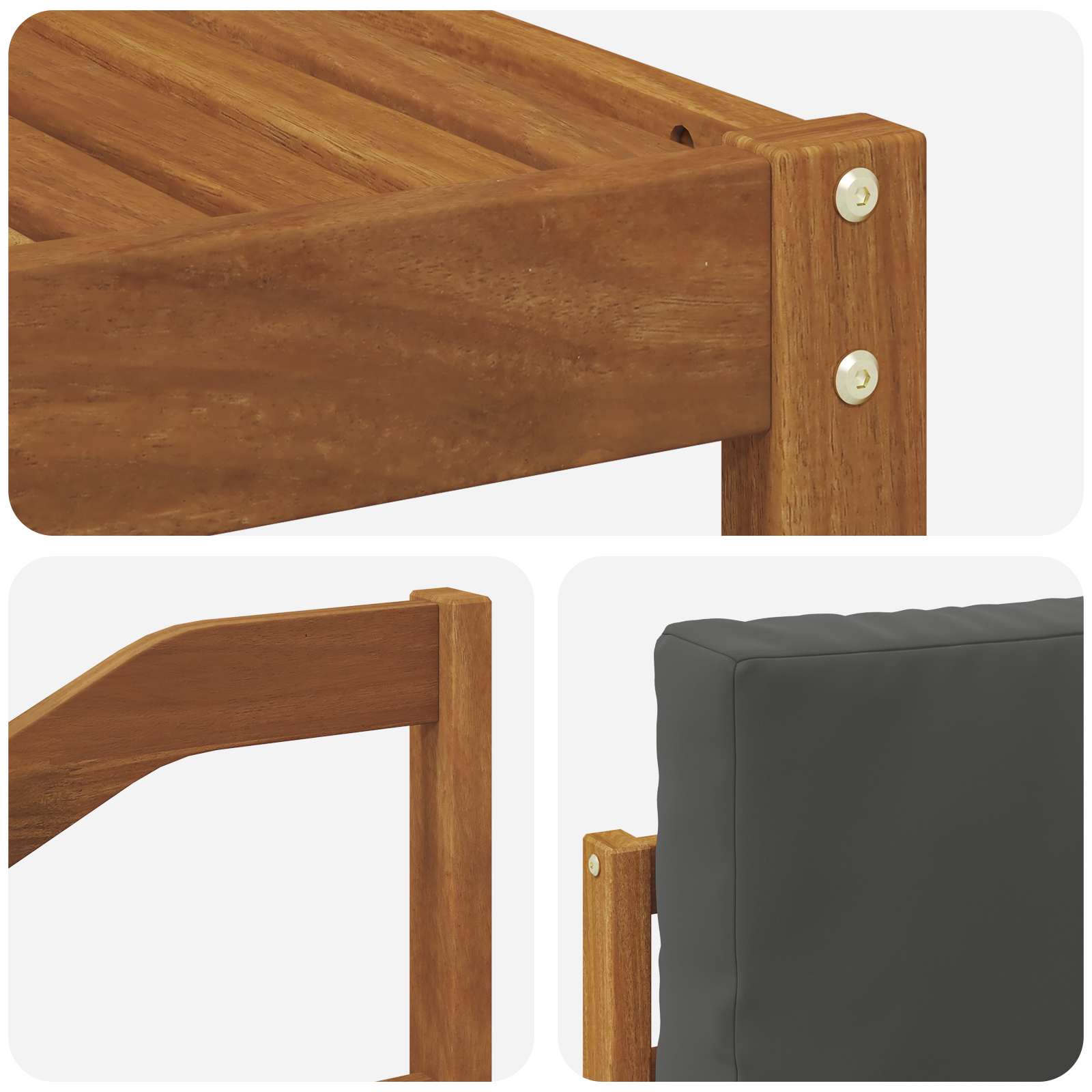Set vanjskih sofa 8 kom. Prirodna i antracit