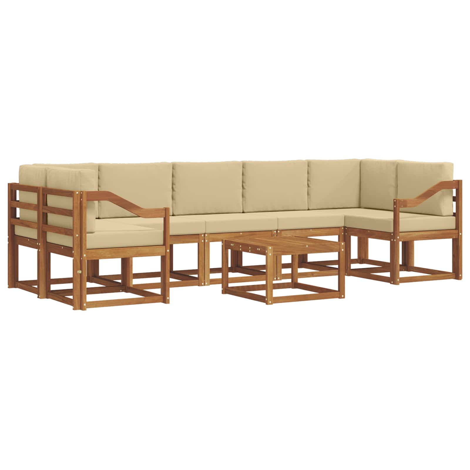Set vanjskih sofa 8 kom. Prirodna i bež