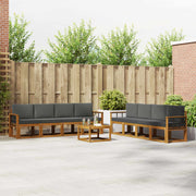 Set vanjskih sofa 9 kom. Prirodna i antracit
