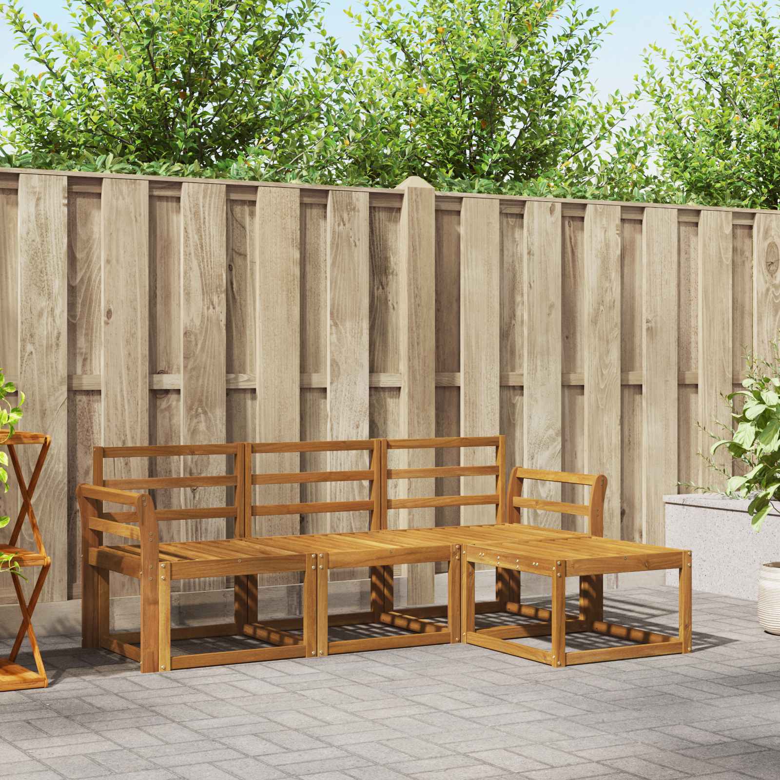 Set vanjskih sofa 4 pcs Prirodna
