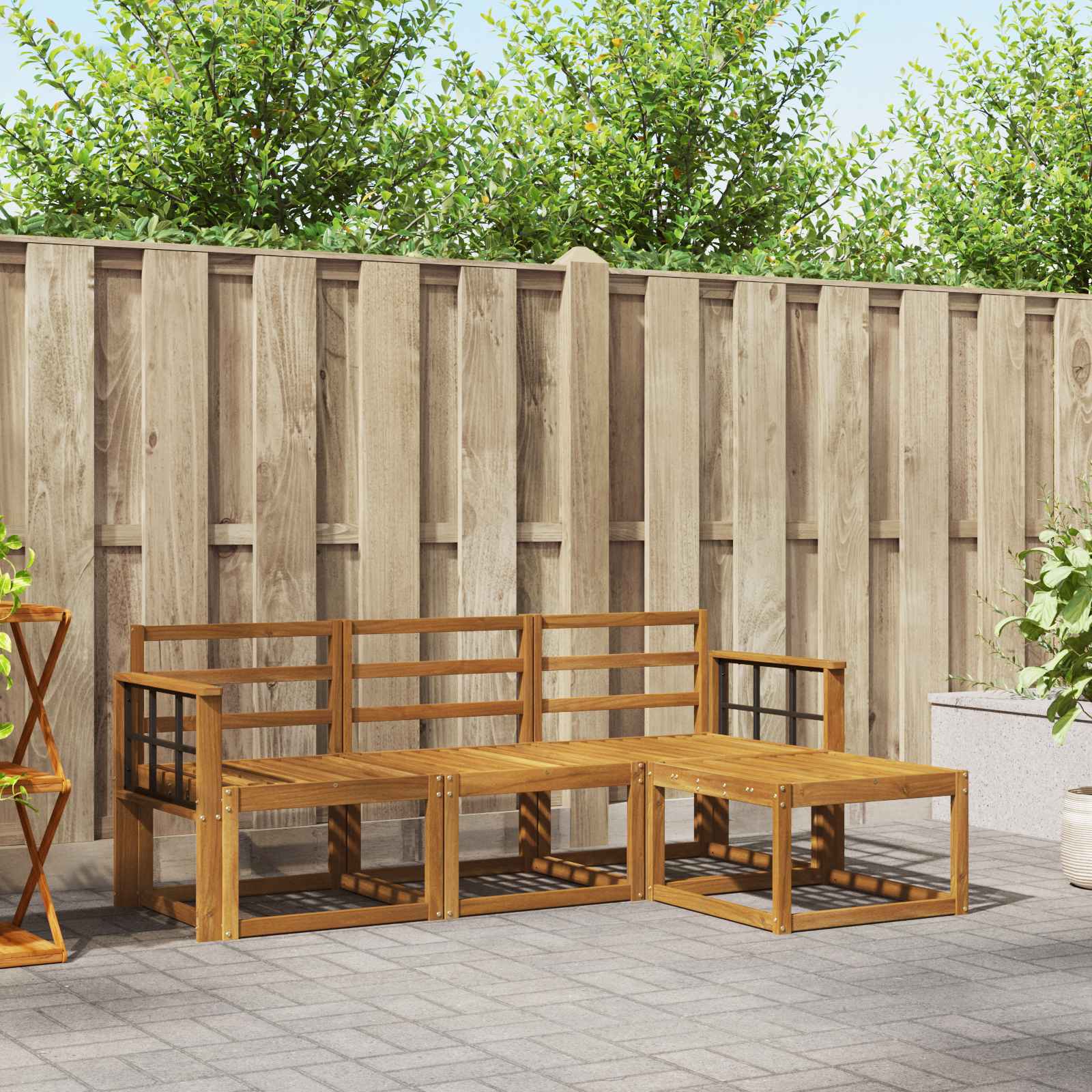 Set vanjskih sofa 4 pcs Prirodna
