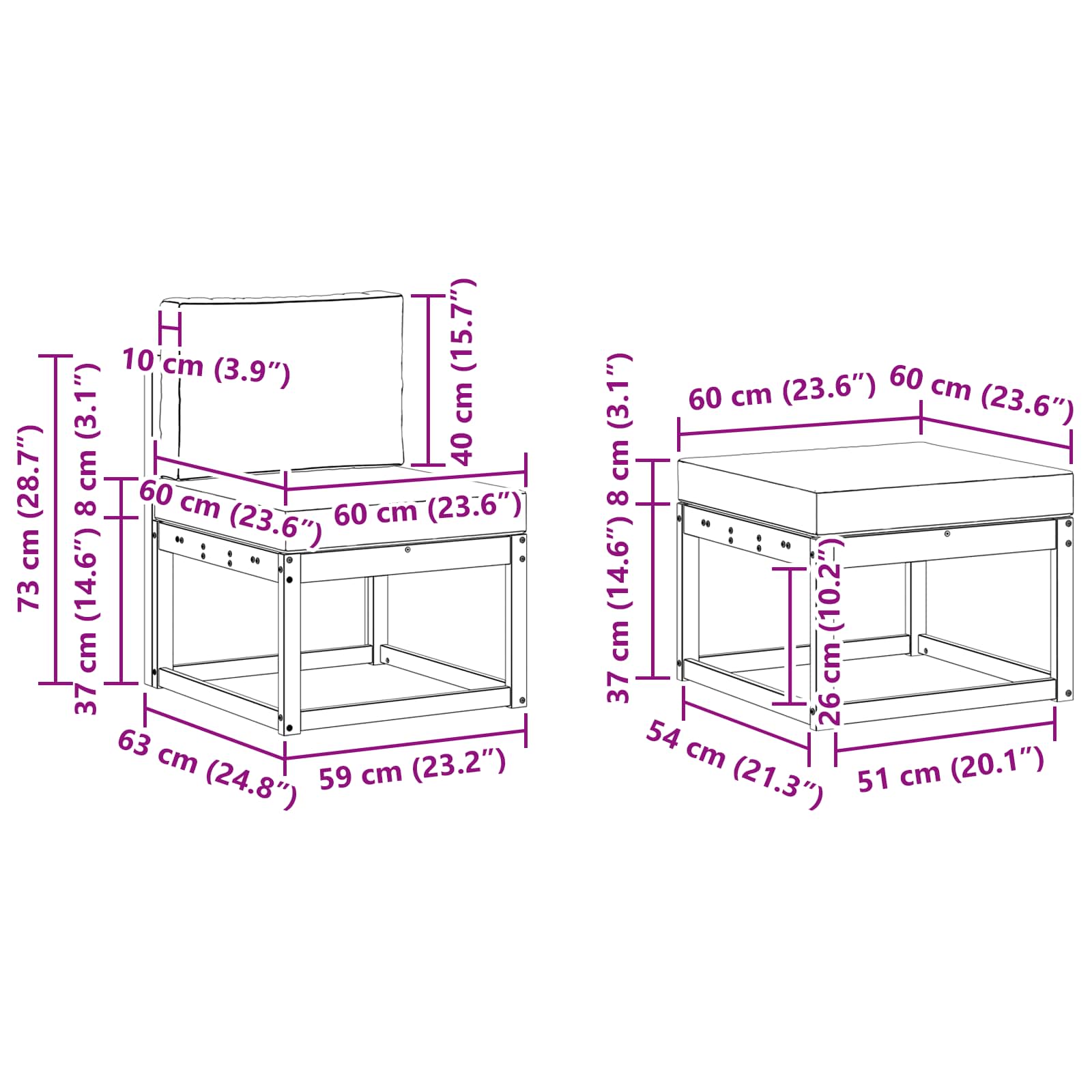 Set vanjskih sofa 5 pcs Prirodna i antracit Čvrsto drvo akacije