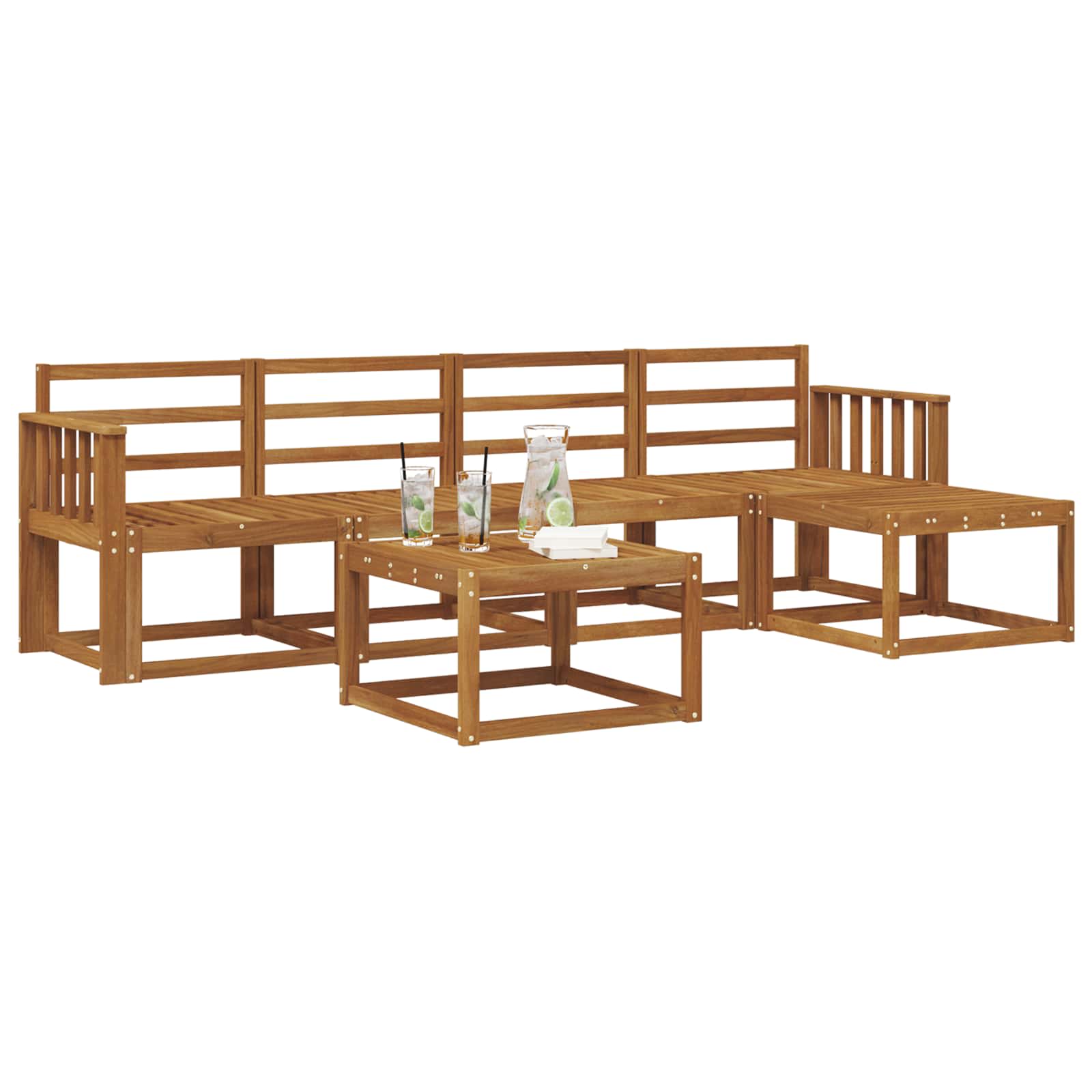 Set vanjskih sofa 6 pcs Prirodna