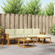 Set vanjskih sofa 6 kom. Prirodna i krem