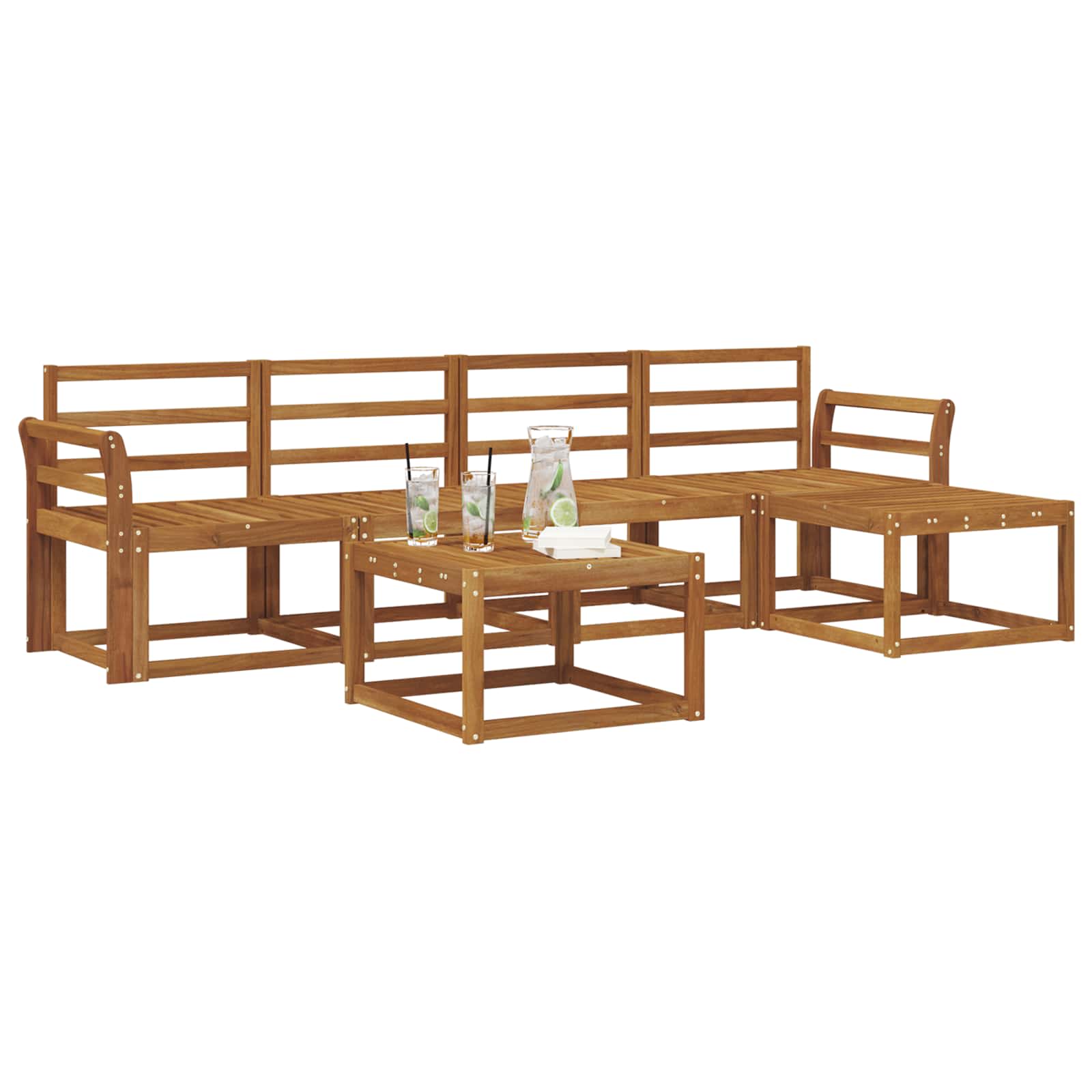 Set vanjskih sofa 6 pcs Prirodna