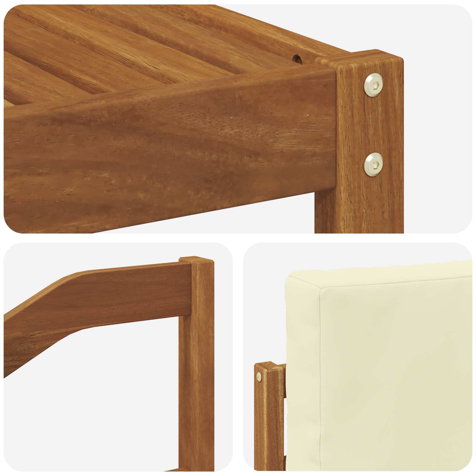 Set vanjskih sofa 6 kom. Prirodna i krem