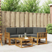 Set vanjskih sofa 5 kom. Prirodna i antracit