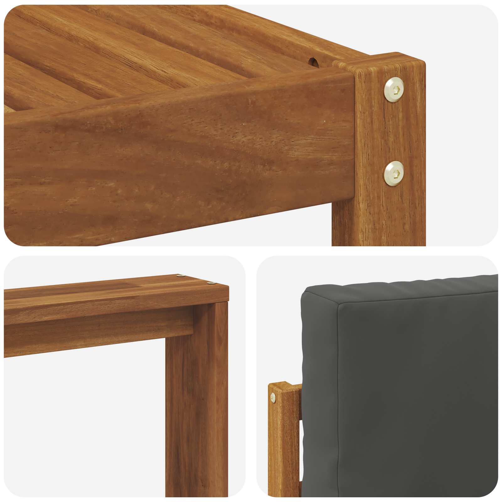 Set vanjskih sofa s jastukom 5 pcs Prirodna i antracit