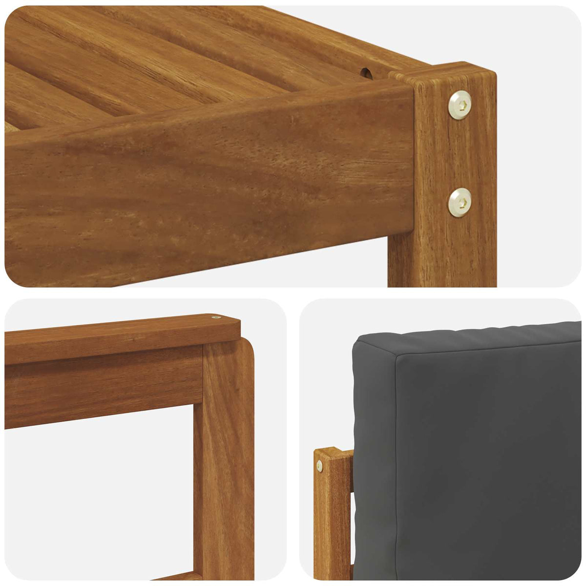 Set vanjskih sofa 7 kom. Prirodna i antracit