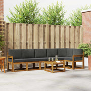 Set vanjskih sofa 7 kom. Prirodna i antracit