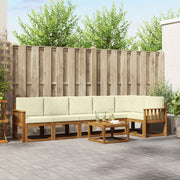 Set vanjskih sofa 7 kom. Prirodna i krem