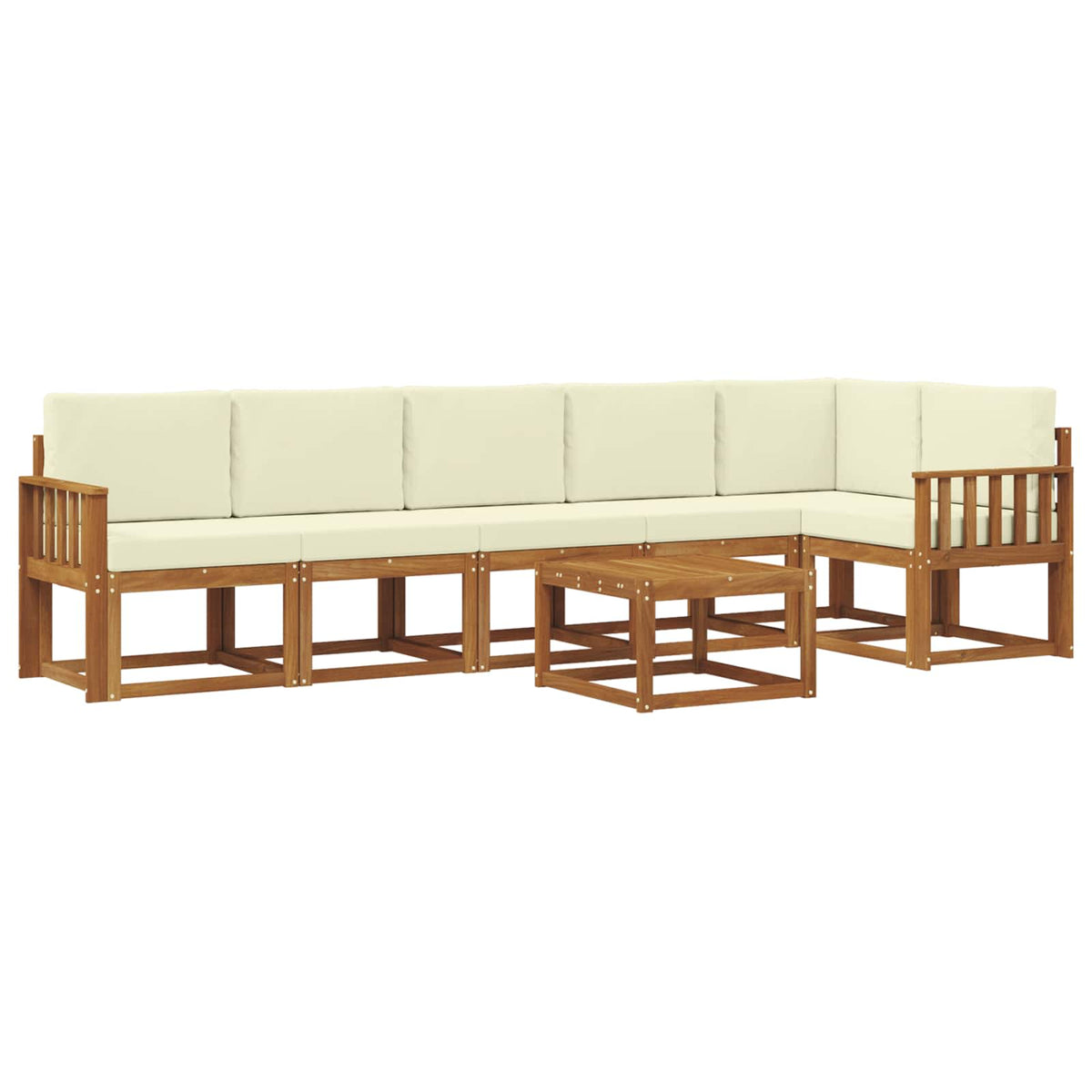 Set vanjskih sofa 7 kom. Prirodna i krem