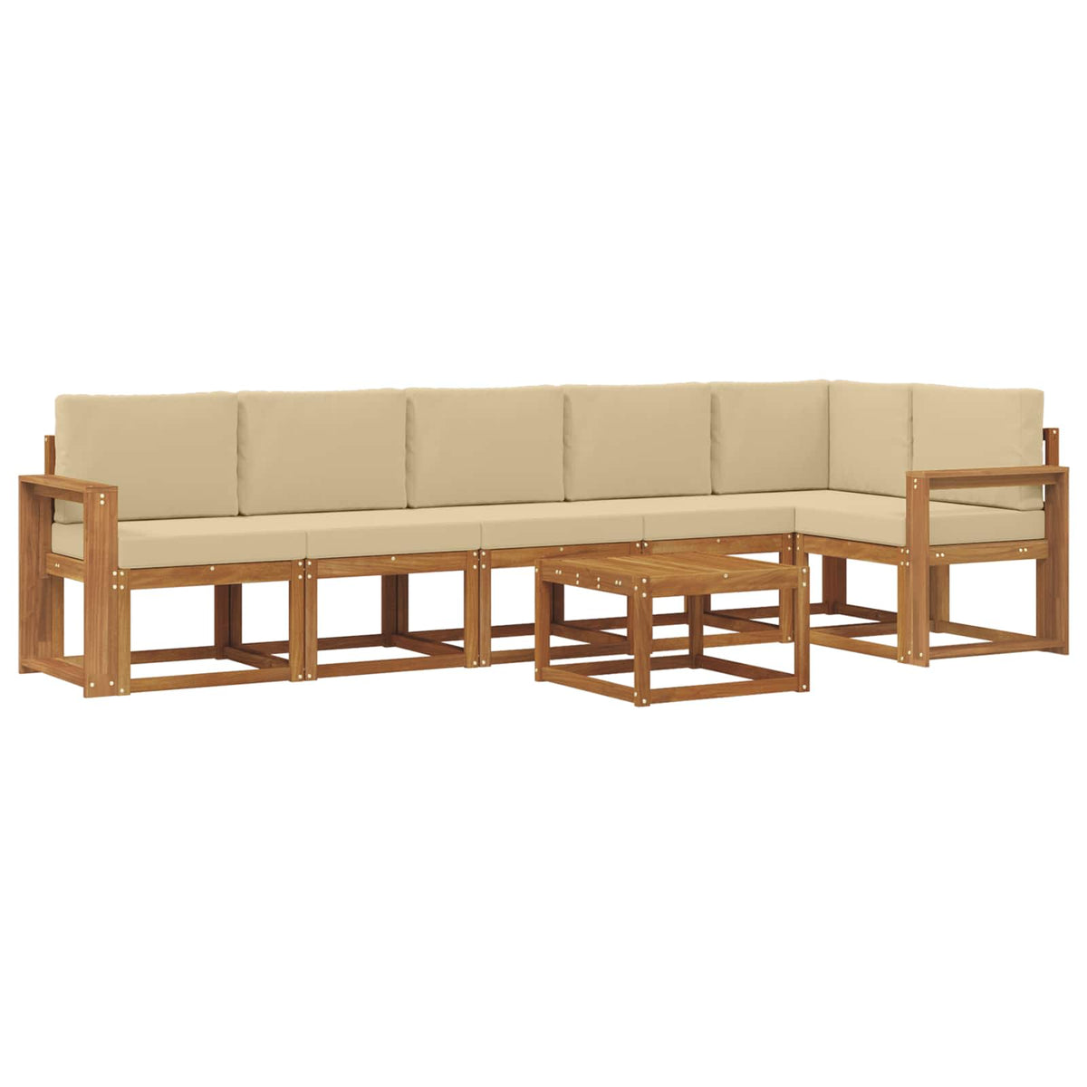 Set vanjskih sofa 7 kom. Prirodna i bež