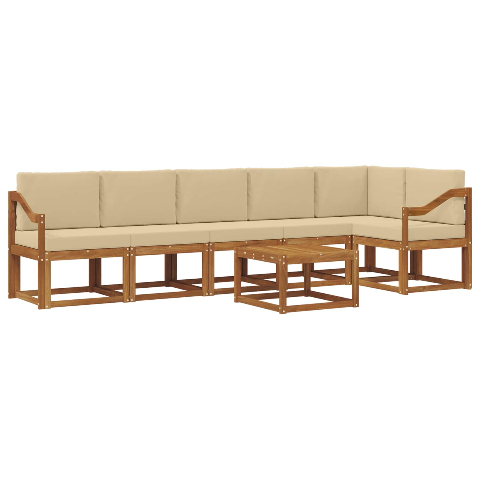 Set vanjskih sofa 7 kom. Prirodna i bež