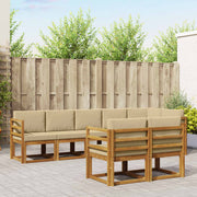 Set vanjskih sofa 8 kom. Prirodna i bež