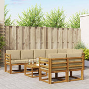 Set vanjskih sofa 9 kom. Prirodna i bež