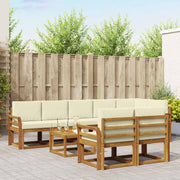 Set vanjskih sofa 9 kom. Prirodna i krem