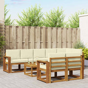 Set vanjskih sofa 9 kom. Prirodna i krem
