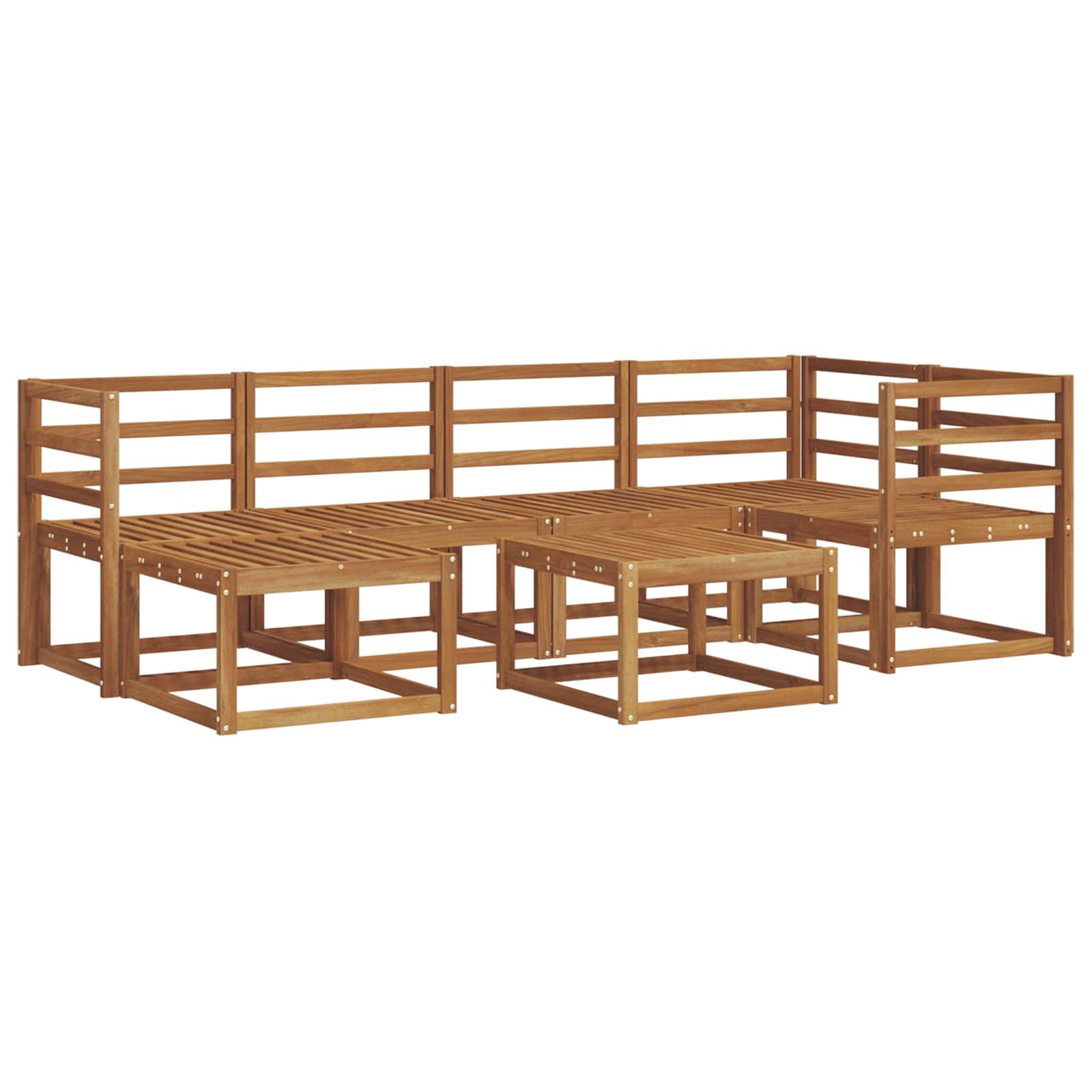 Set vanjskih sofa Prirodna Čvrsto drvo akacije