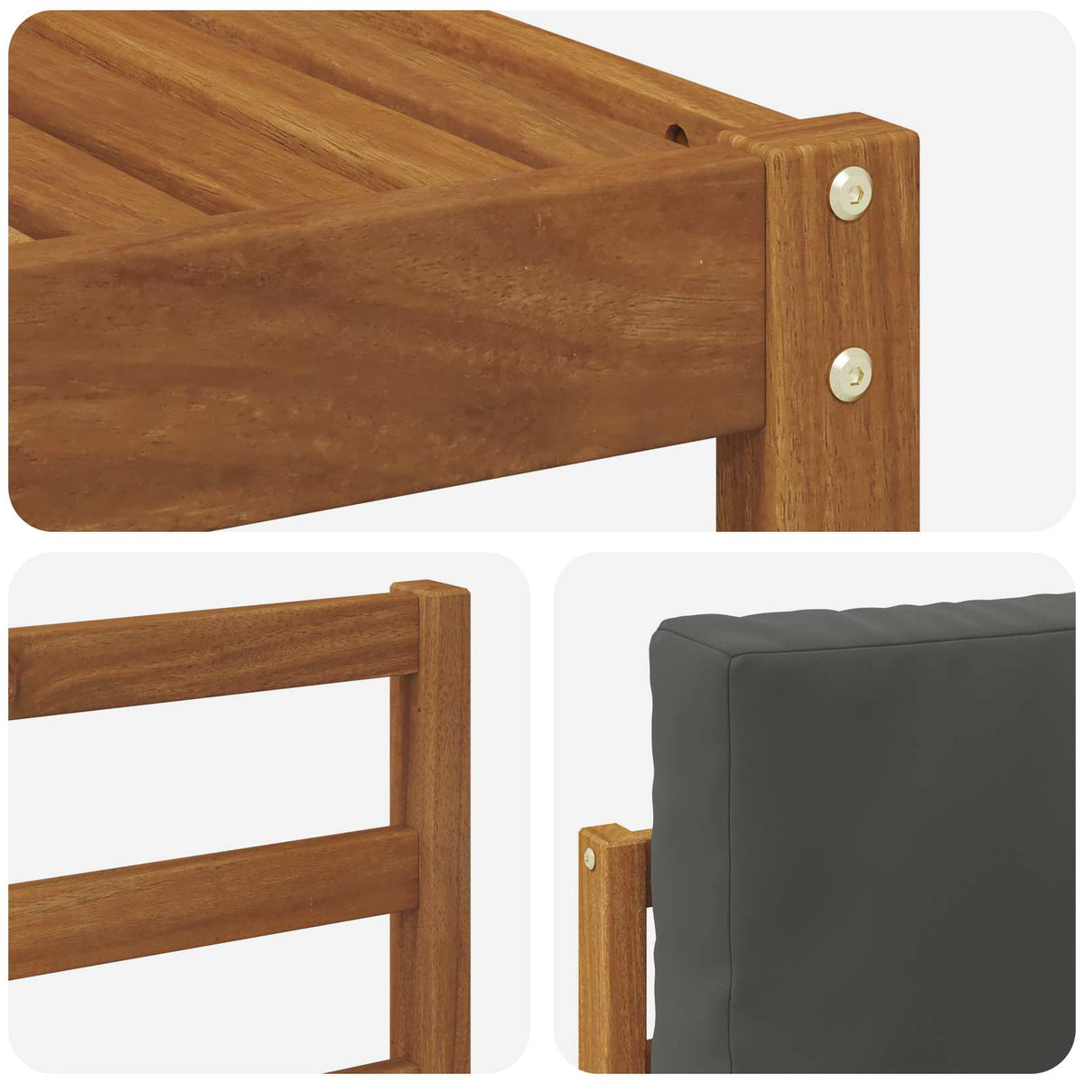 Set vanjskih sofa 7 kom. Prirodna i antracit