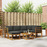 Set vanjskih sofa 7 kom. Prirodna i antracit