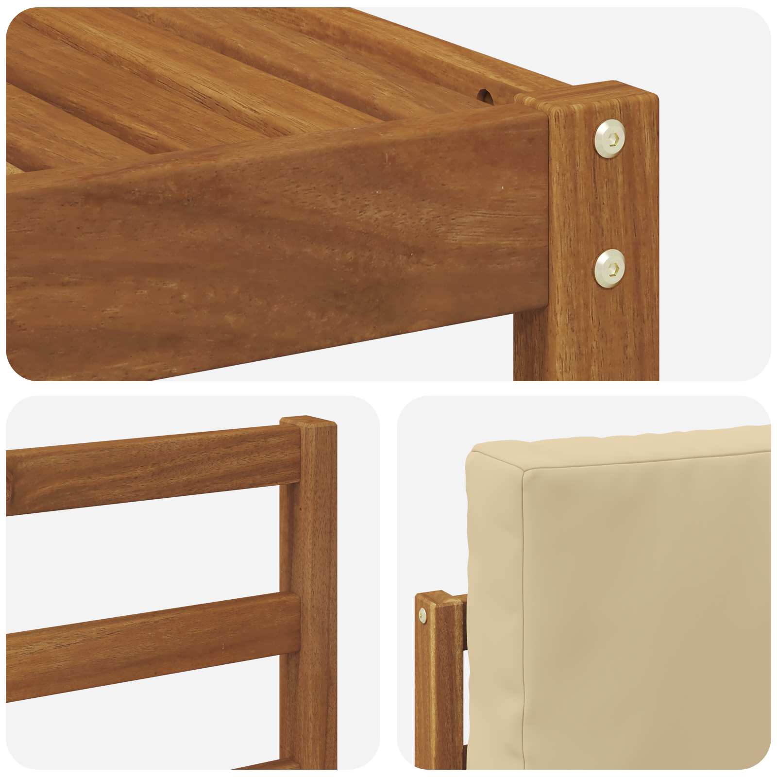 Set vanjskih sofa 7 kom. Prirodna i bež
