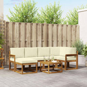 Set vanjskih sofa 7 kom. Prirodna i krem