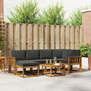 Set vanjskih sofa 7 kom. Prirodna i antracit