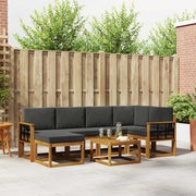 Set vanjskih sofa 7 kom. Prirodna i antracit