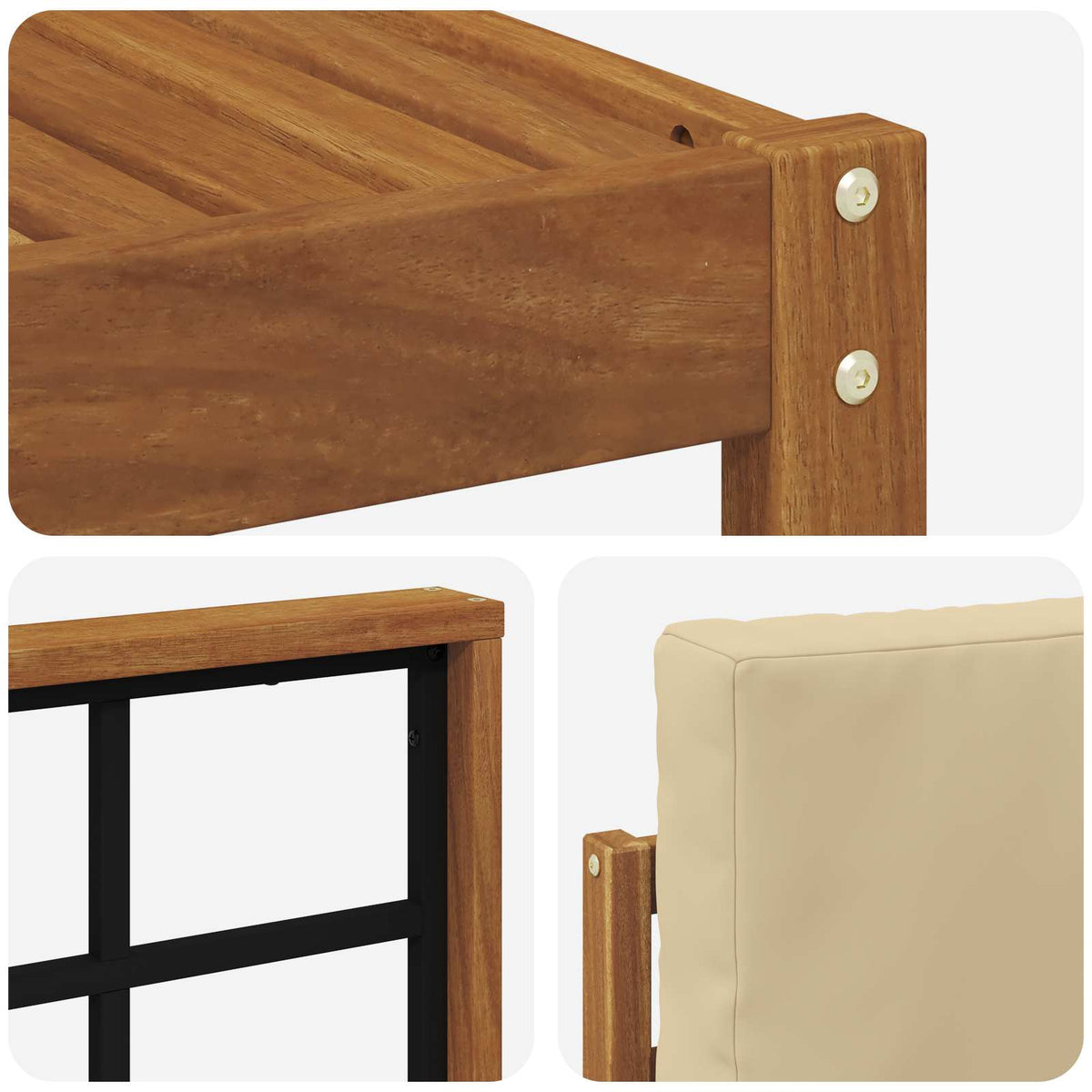 Set vanjskih sofa 7 kom. Prirodna i bež