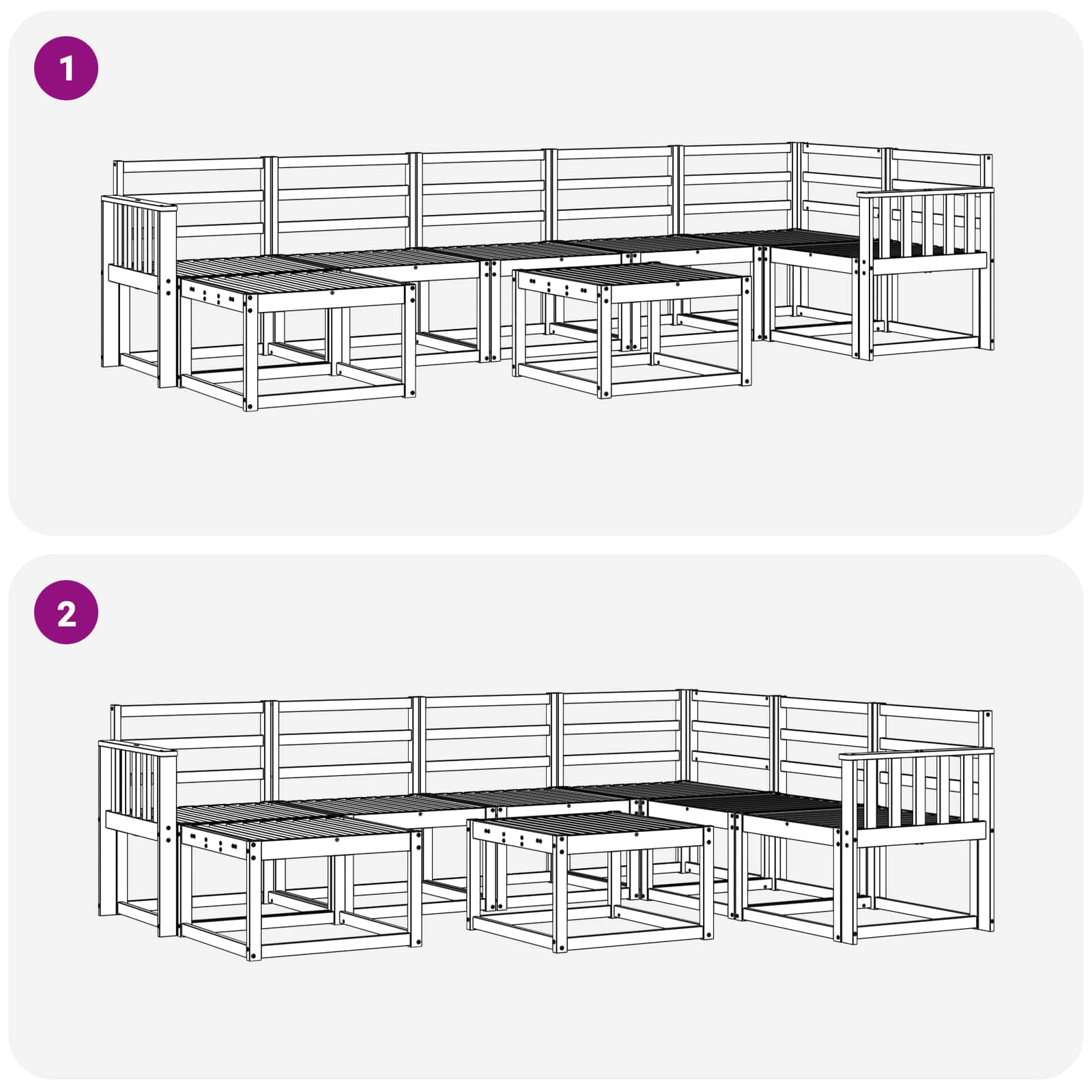 Set vanjskih sofa 8 pcs Prirodna Čvrsto drvo akacije