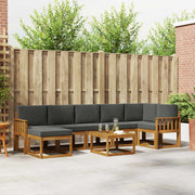 Set vanjskih sofa 8 kom. Prirodna i antracit