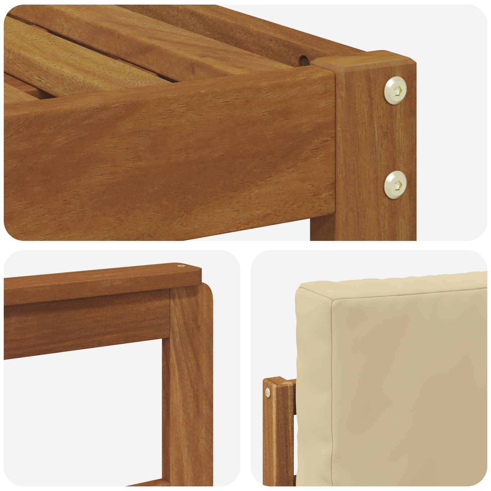 Set vanjskih sofa 6 pcs Prirodna i bež Konstruirano drvo