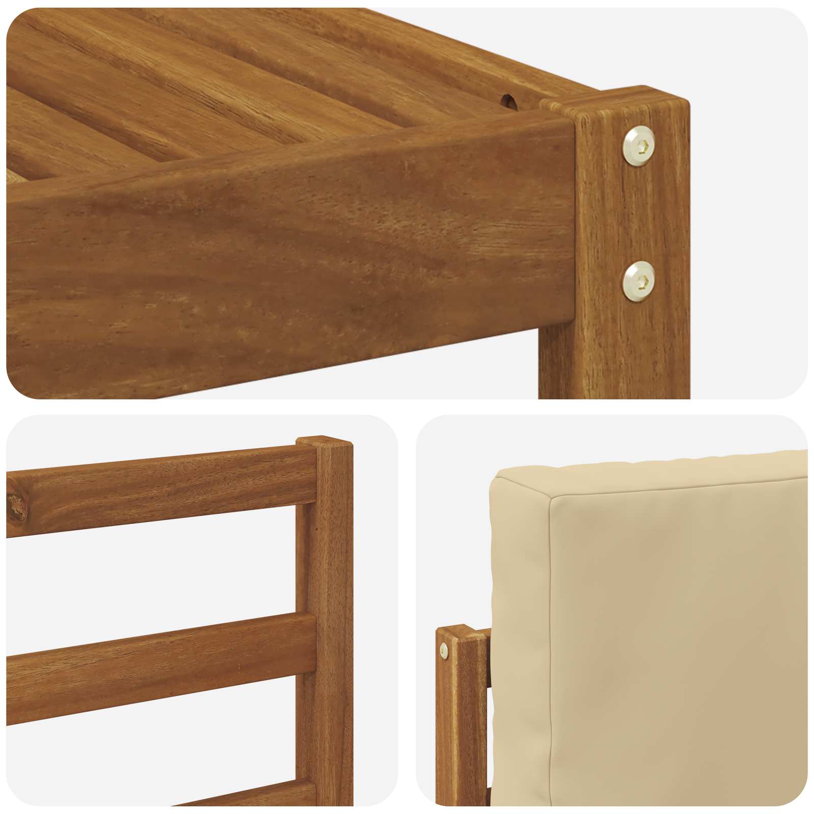 Set vanjskih sofa s jastukom 9 pcs Prirodna i bež