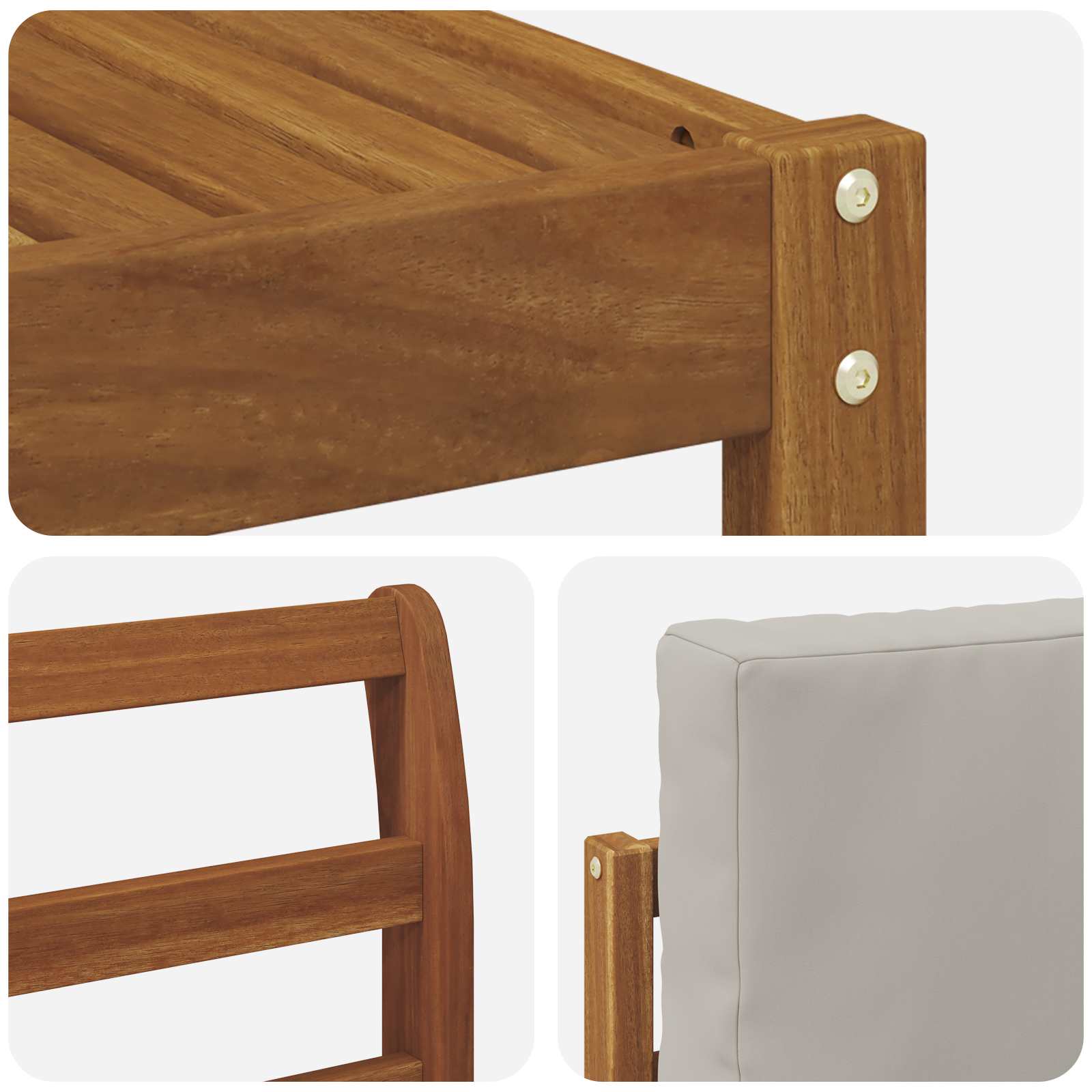Set vanjskih sofa 9 kom. Prirodna i svijetlo siva