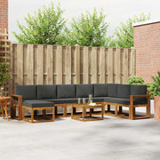 Set vanjskih sofa 9 kom. Prirodna i antracit