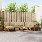 Set vanjskih sofa 9 kom. Prirodna i bež