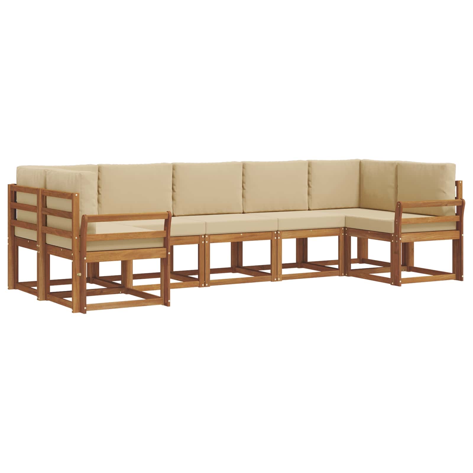 Set vanjskih sofa 7 kom. Prirodna i bež