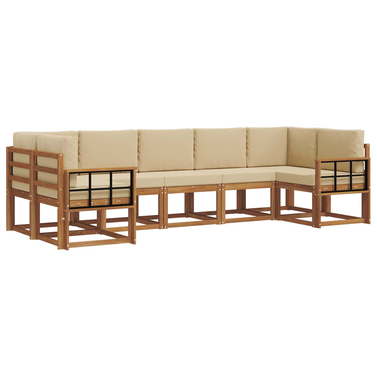 Set vanjskih sofa 7 kom. Prirodna i bež